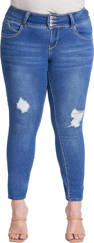 Royalty For Me Womens Women's Plus Size Sustainable Wannabettabutt Skinny Jeans