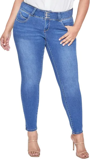 Royalty For Me Womens Women's Plus Size Sustainable Wannabettabutt Skinny Jeans