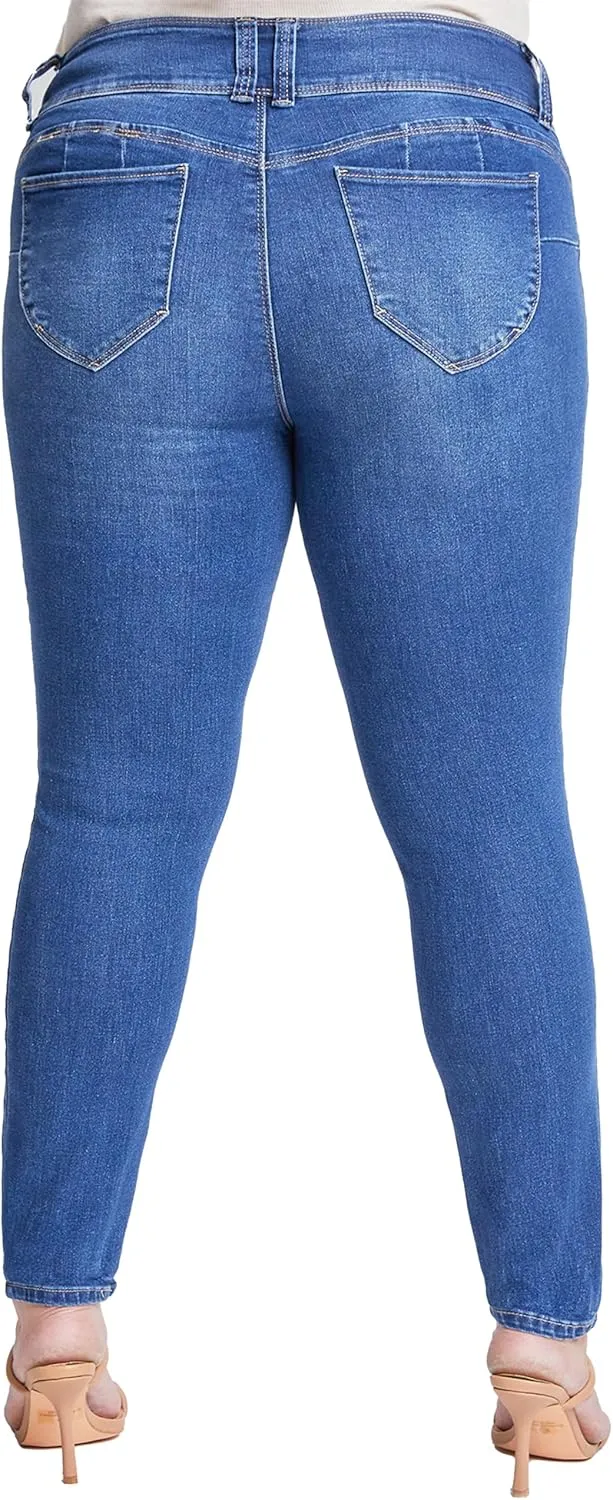 Royalty For Me Womens Women's Plus Size Sustainable Wannabettabutt Skinny Jeans