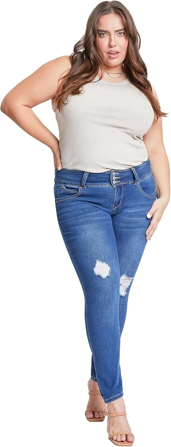 Royalty For Me Womens Women's Plus Size Sustainable Wannabettabutt Skinny Jeans