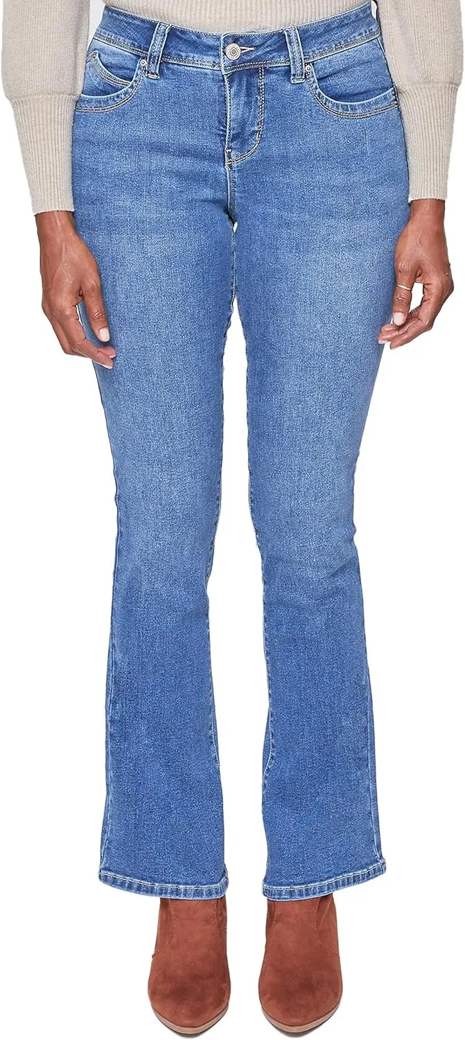 Royalty For Me Womens Womens Wannabettabutt Slim Boot Cut Lycra Sustainable Jean