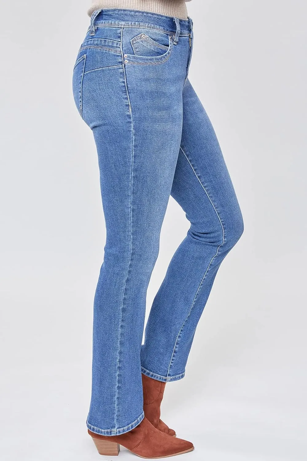Royalty For Me Womens Womens Wannabettabutt Slim Boot Cut Lycra Sustainable Jean