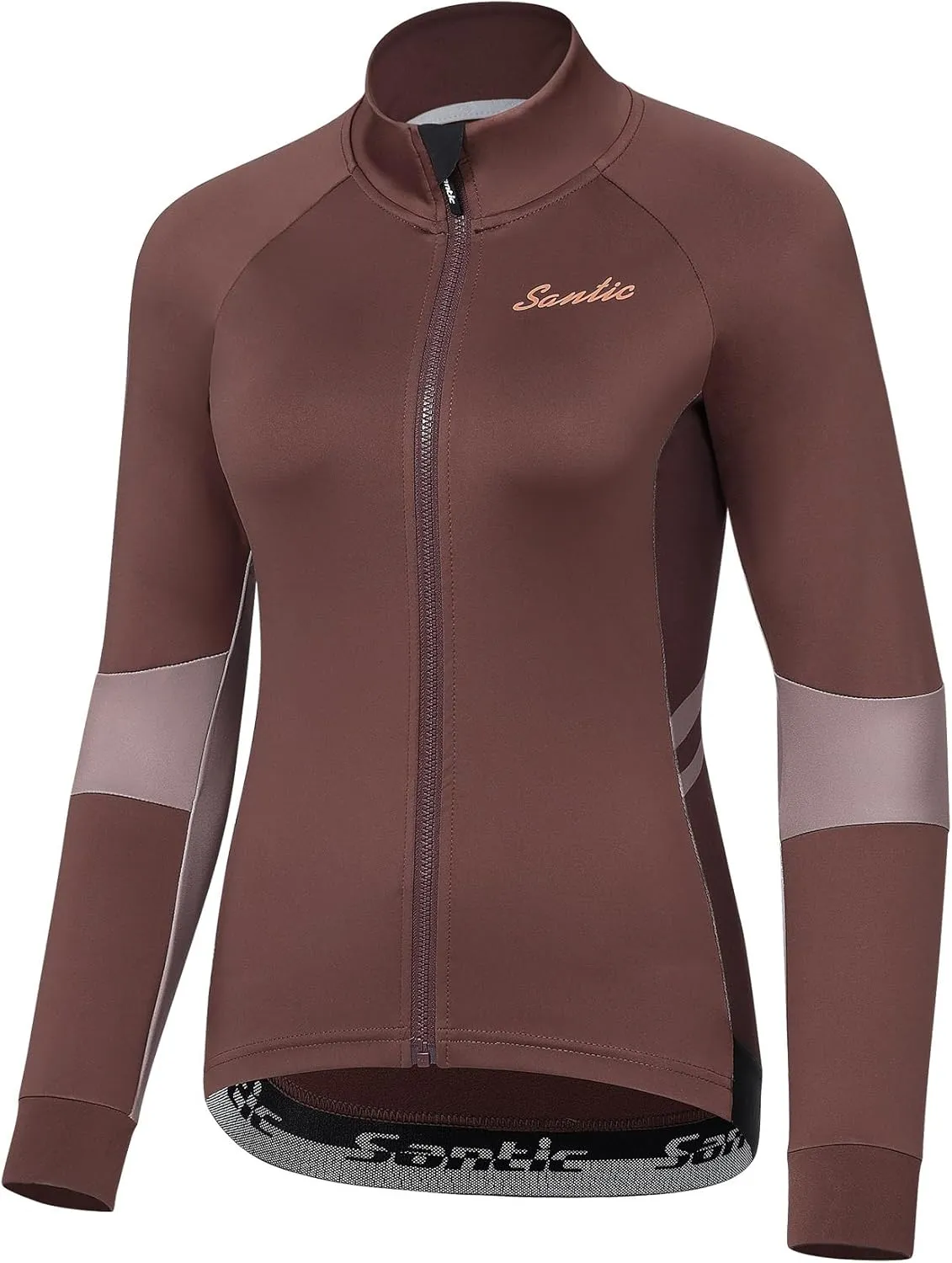 Santic Women's Cycling Jacket Thermal Windproof Windbreaker Reflective Lightweight with Pockets for Biking Running