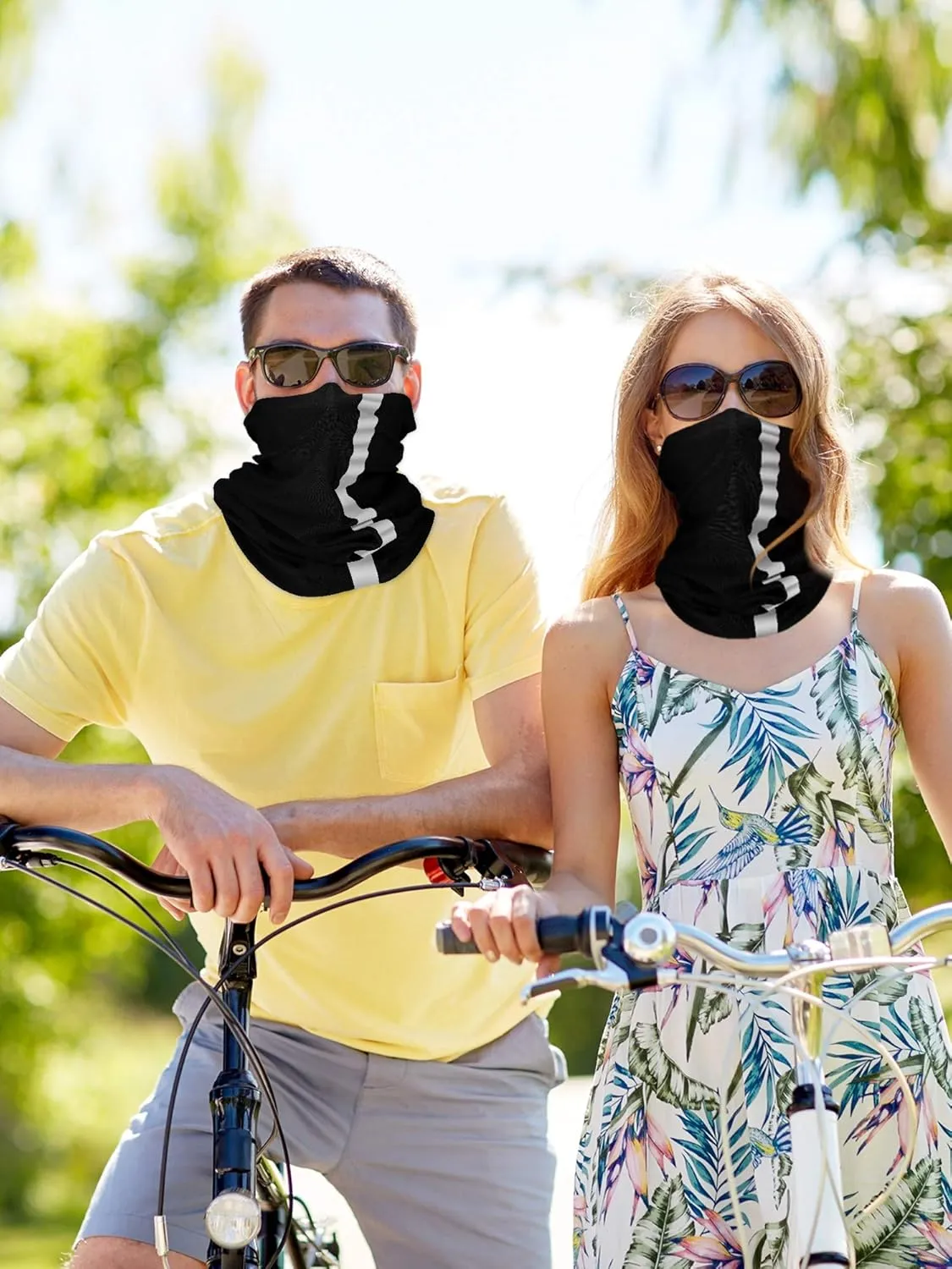 SATINIOR 8 Pcs Reflective Neck Gaiter Neon Safety Bandana Face Cover UV Sun Dust Wind Protection Mask Scarf for Men Women