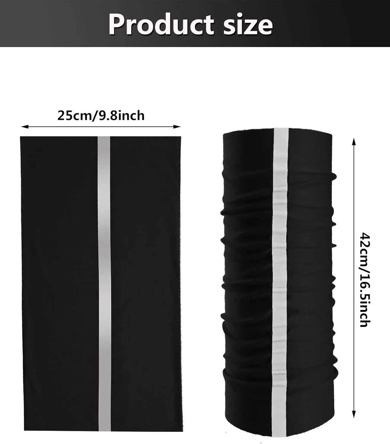 SATINIOR 8 Pcs Reflective Neck Gaiter Neon Safety Bandana Face Cover UV Sun Dust Wind Protection Mask Scarf for Men Women