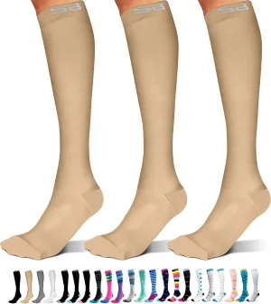 SB SOX 3-Pair Compression Socks for Women & Men (15-20mmHg) – Womens Compression Socks All Day Wear!