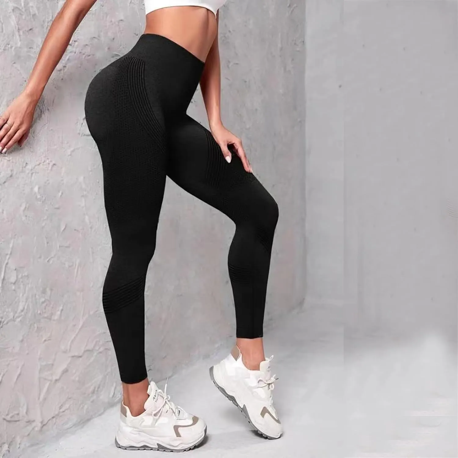 Scrunch Butt Lifting Leggings for Women - Smile Contour High Waisted Tights Tummy Control Gym Fitness Yoga Pants