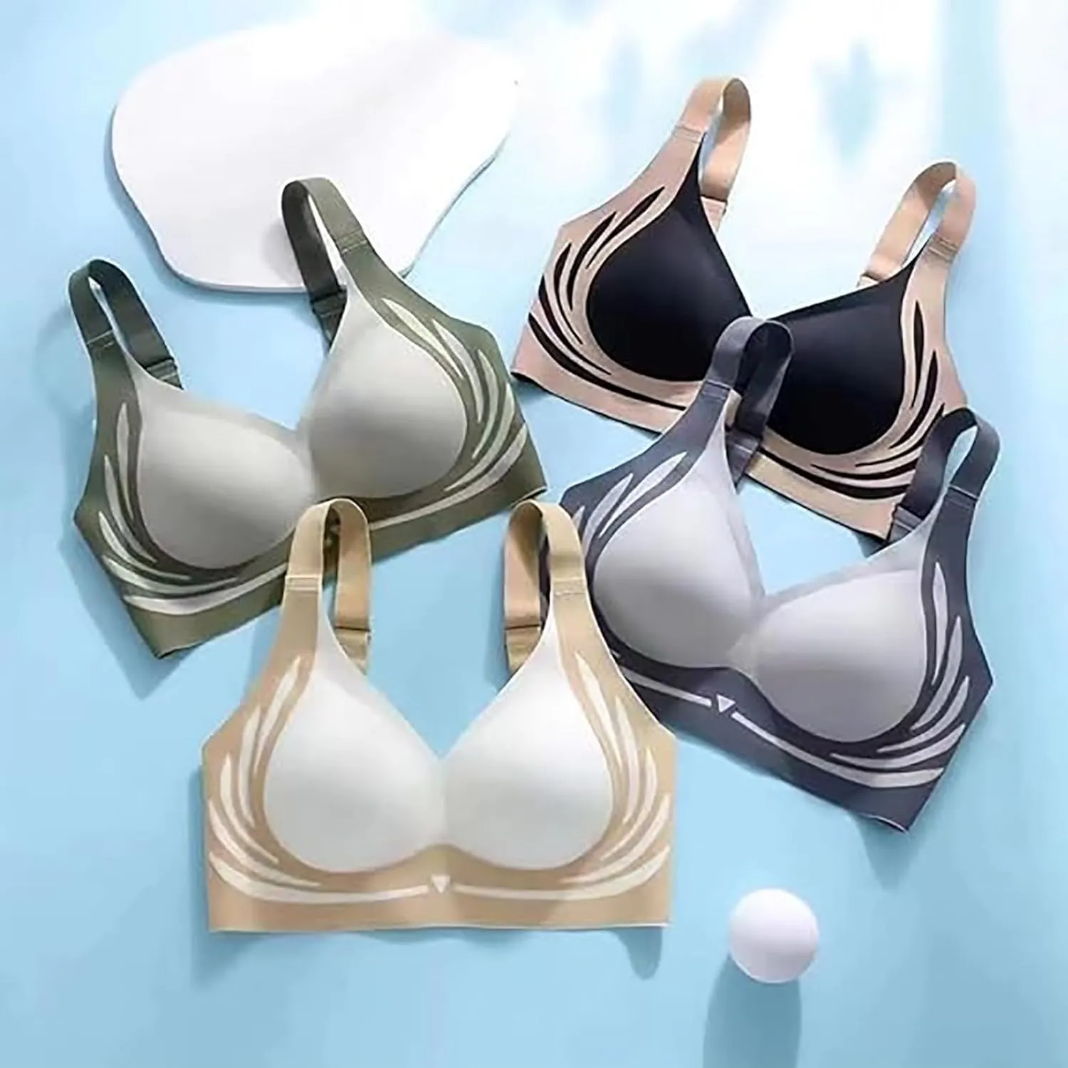 Seamless Push Up Bras for Women Full Coverage Support Anti Sagging Smoothing Bra Comfort Soft Everyday Tshirt Bras