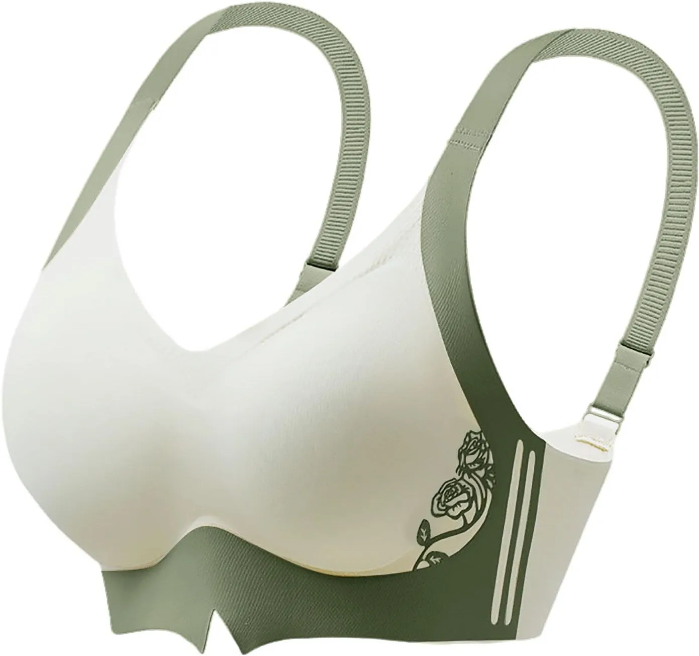 Seamless Sports Bras for Women Back Smoothing Wireless Bras Full Coverage Push Up Bras Comfort Everyday Bras