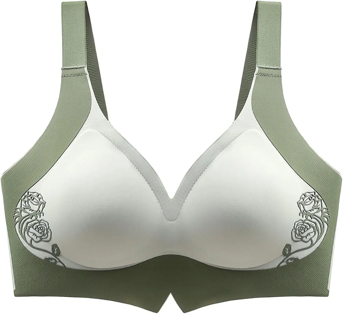 Seamless Sports Bras for Women Back Smoothing Wireless Bras Full Coverage Push Up Bras Comfort Everyday Bras