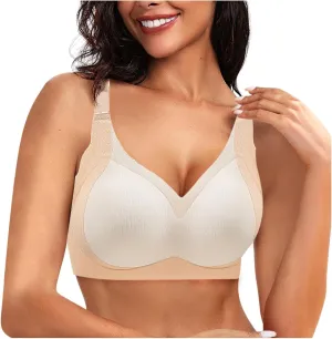 Seamless Sports Bras for Women Back Smoothing Wireless Bras Full Coverage Push Up Bras Comfort Everyday Bras