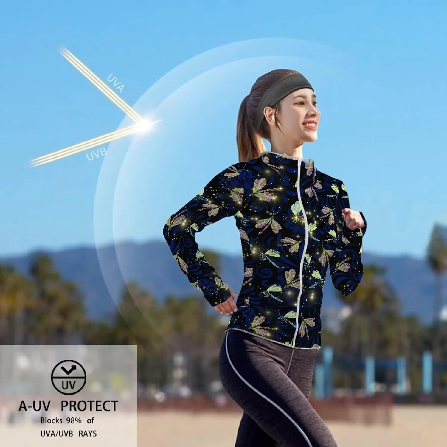 SEANATIVE Athletic Jacket for Women Lightweight Quick Dry Outdoor Running Hiking Shirts Summer Sun Protection Hoodie Top