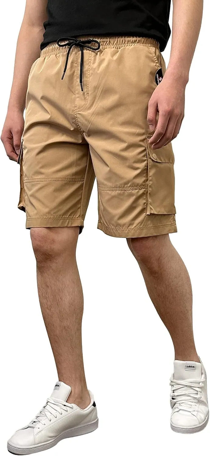 Southpole Men's Quick Dry Water Resistant Cargo Shorts, Inseam 9"