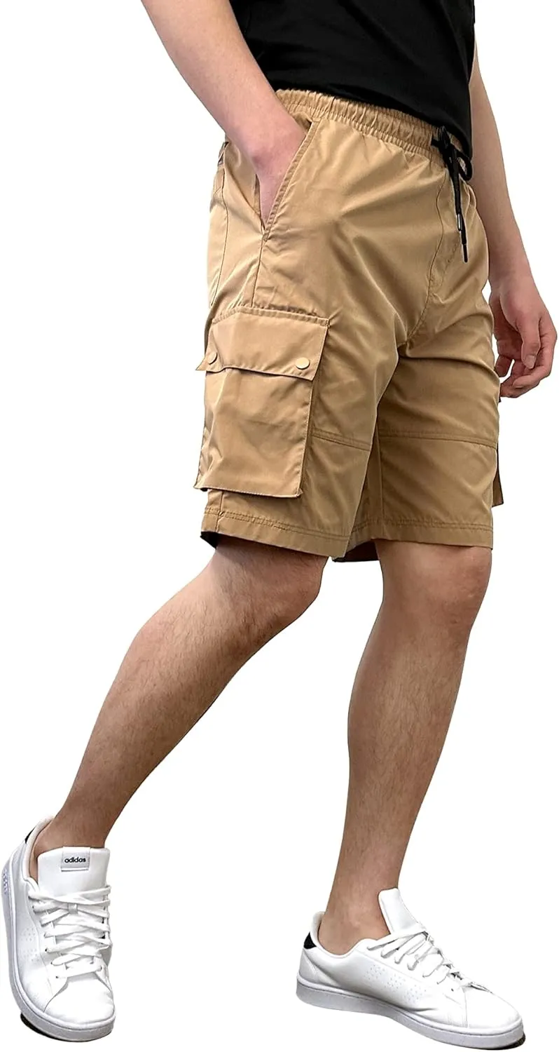 Southpole Men's Quick Dry Water Resistant Cargo Shorts, Inseam 9"