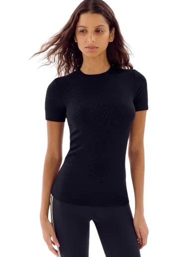 Splits59 Louise Rib Short Sleeve Black