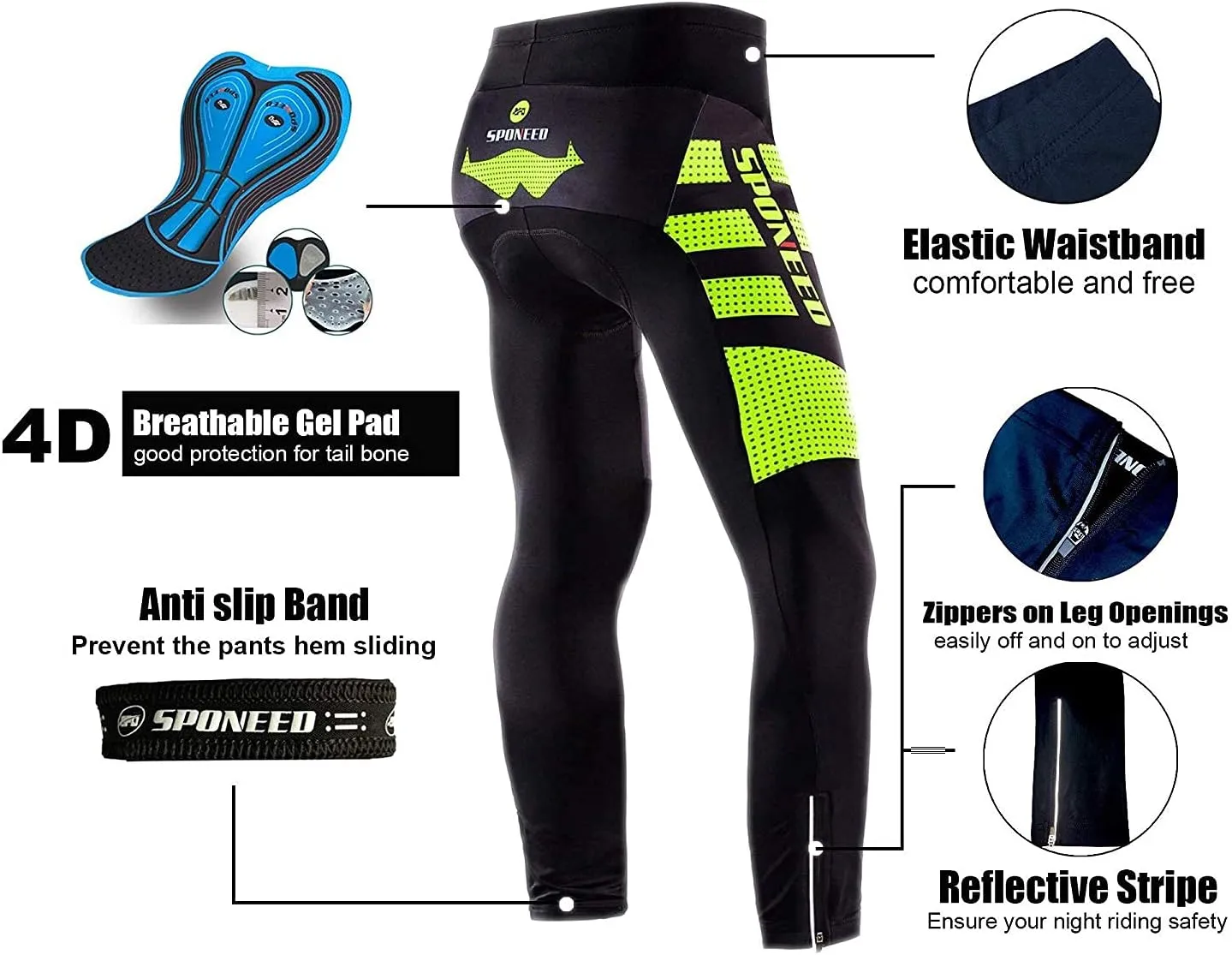 sponeed Men's Bicycle Clothing Long Sleeve for Road Bike Mountain Biking Pants Jersey