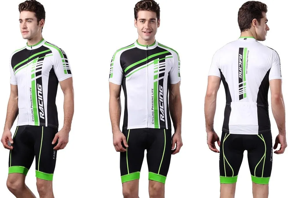 sponeed Men's Bicycle Jersey and Bib Set Short Pants