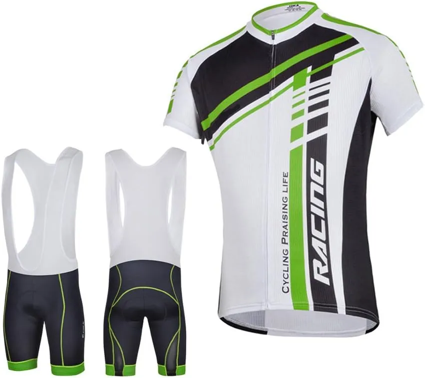 sponeed Men's Bicycle Jersey and Bib Set Short Pants