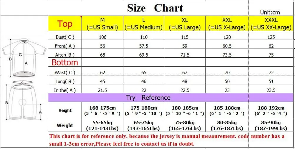 sponeed Men's Bicycle Jersey and Bib Set Short Pants