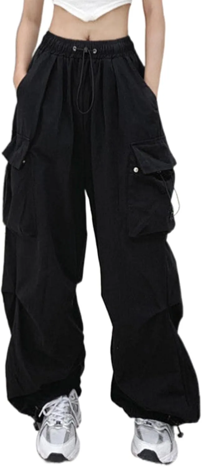Straight Leg Cargo Sweatpants Women Comfortable High Waisted Jogging Pants with Pockets High Waisted Joggers Pants