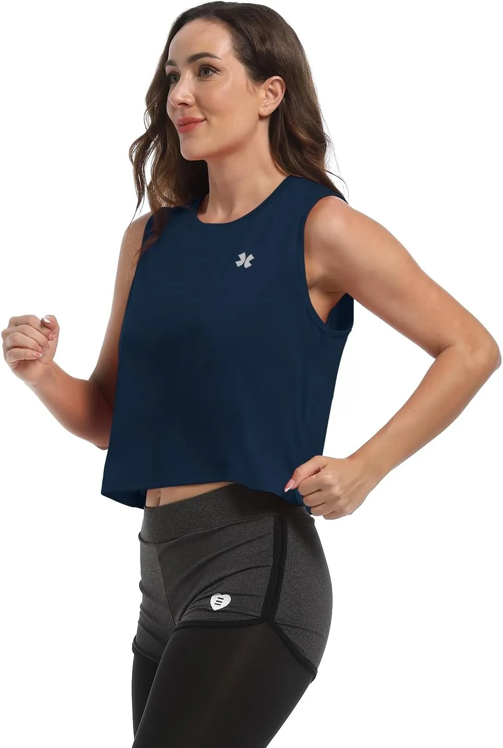 Summer Athletic Sleeveless Tanks Top for Woman Quick Dry UV Protection Running Gym Breathable Sport Shirt Tops