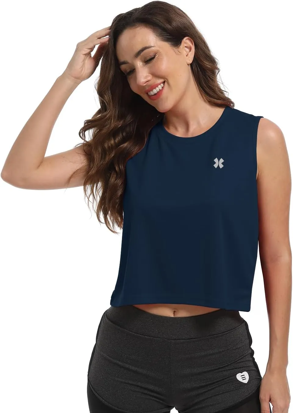 Summer Athletic Sleeveless Tanks Top for Woman Quick Dry UV Protection Running Gym Breathable Sport Shirt Tops