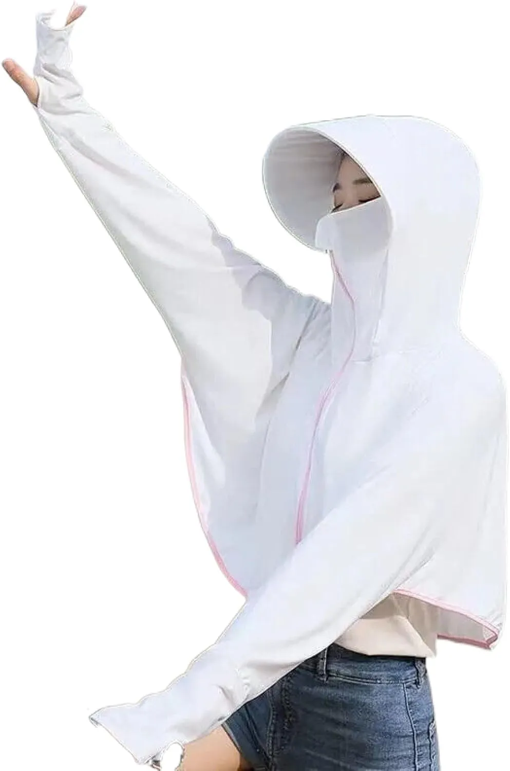 Summer Sun Protection Jacket - Women Ice Silk Outdoor Sun Protection Clothing Running Cycling Breathable Short