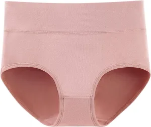 TANGNADE Women's High Waisted Seamless Underwear Full Coverage Brief Ladies No Show Panties Lingerie Plus Size