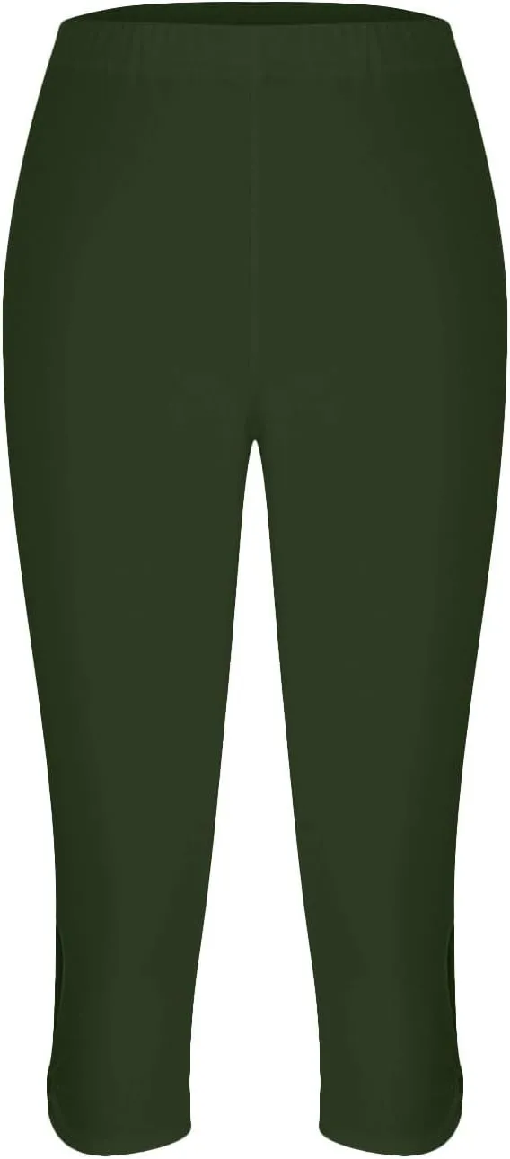 TARIENDY Capri Leggings for Women Trendy 2025 Summer Stretch Capri Pants Plus Size Capris High Waisted Comfy Yoga Pants