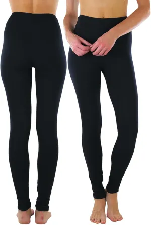 ToBeInStyle Women's Single Medium Weight Breathable Cotton-Spandex Leggings