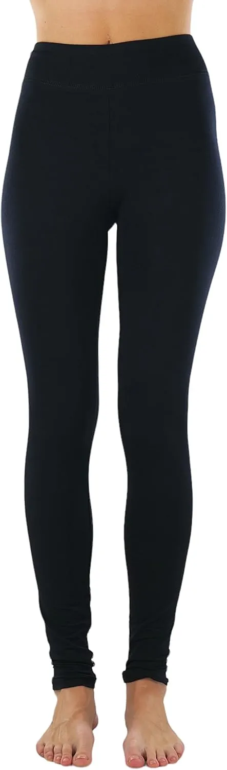 ToBeInStyle Women's Single Medium Weight Breathable Cotton-Spandex Leggings