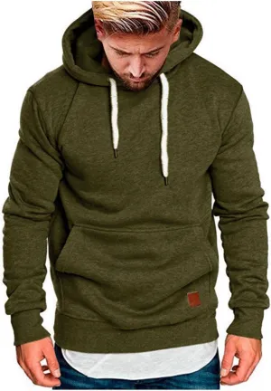 TUQIDEWU Mens Hoodies Pullover, Mens Sweatshirts Hoodies Winter Warm Fleece Pullover Casual Long Sleeve Hoodies with Pockets