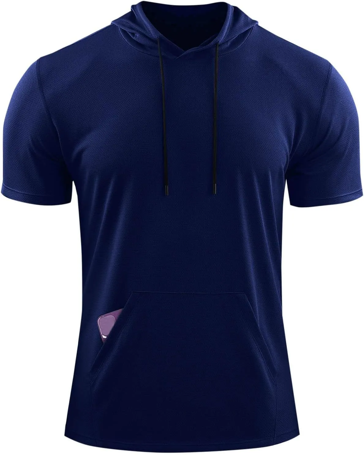 Uillui Men's Performance Hooded T-Shirt Mesh Quick Dry Athletic Hoodie Short Sleeve Outdoor Running Fitness Sports Shirts