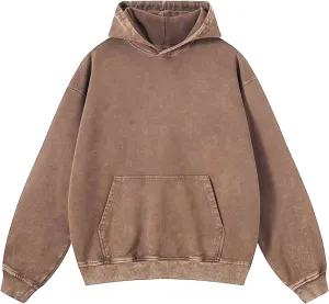 UNISEX Hoodies Vintage Oversized Hoodie Acid Wash Couples Cotton Pullover Hoodies Streetwear Sweatshirts