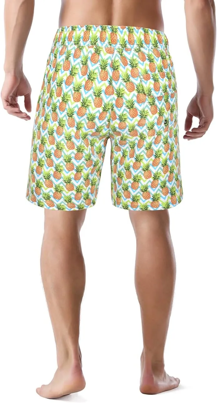 unitop Men's Board Shorts Quick Dry Washed Vintage Bathing Trunks