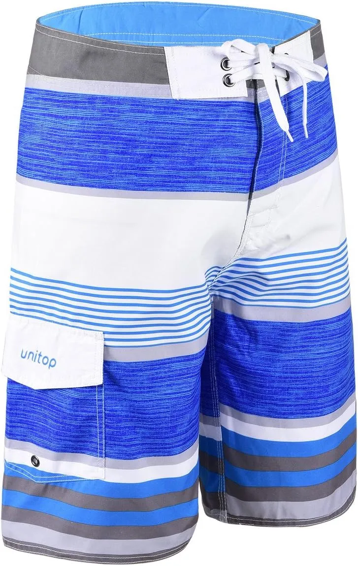 unitop Men's Board Shorts Summer Holiday Surf Trunks Quick Dry