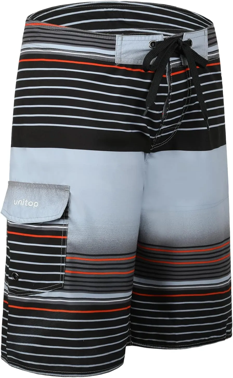 unitop Men's Board Shorts Summer Holiday Surf Trunks Quick Dry
