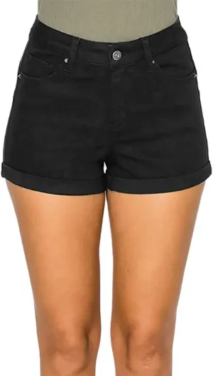 WAX JEAN Butt I Love You REPREVE High Waisted Sustainable Denim Shorts