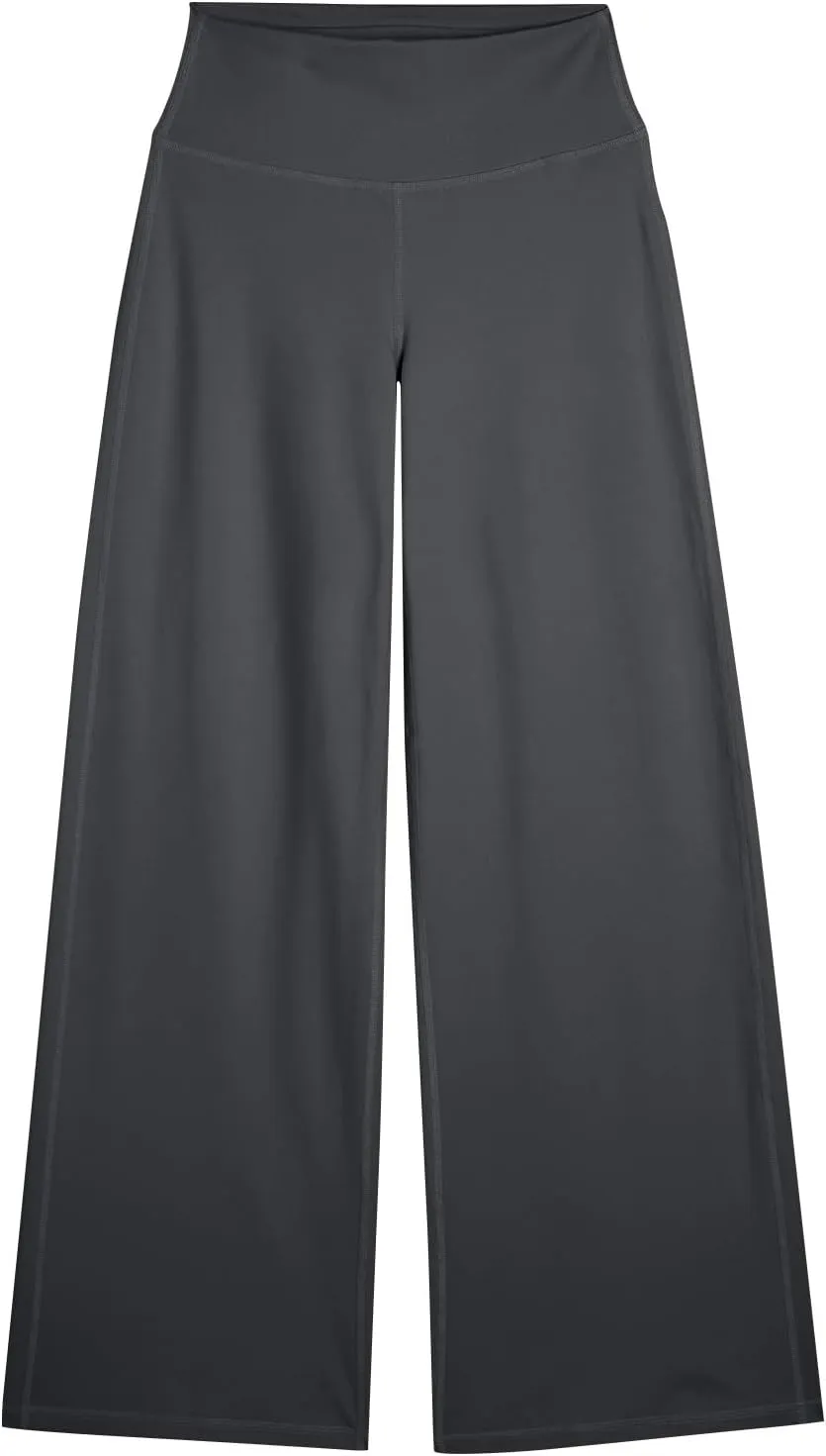 Wide Leg Yoga Pants for Women Casual Comfy High Waisted Stretch Pants Tummy Control Baggy Athletic Workout Pants