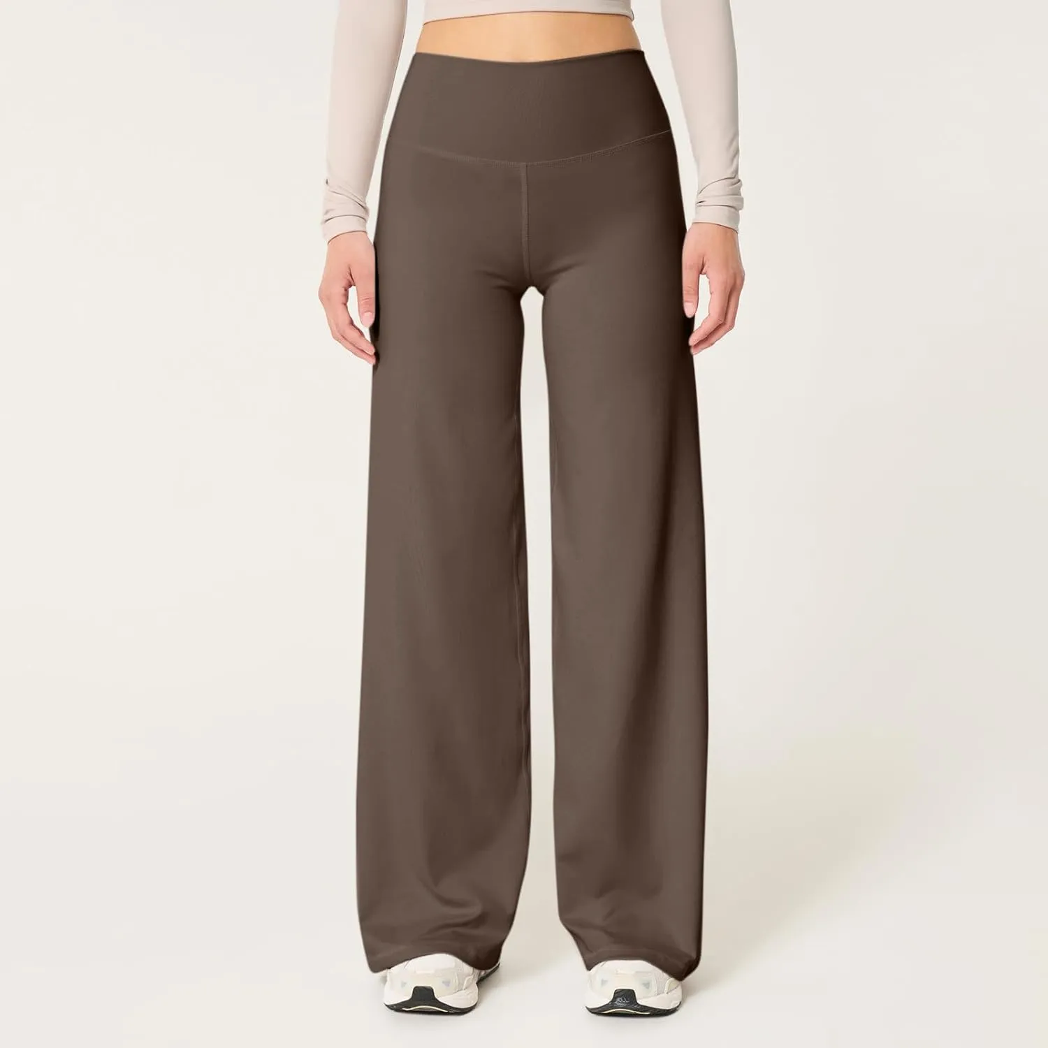 Wide Leg Yoga Pants for Women Casual Comfy High Waisted Stretch Pants Tummy Control Baggy Athletic Workout Pants