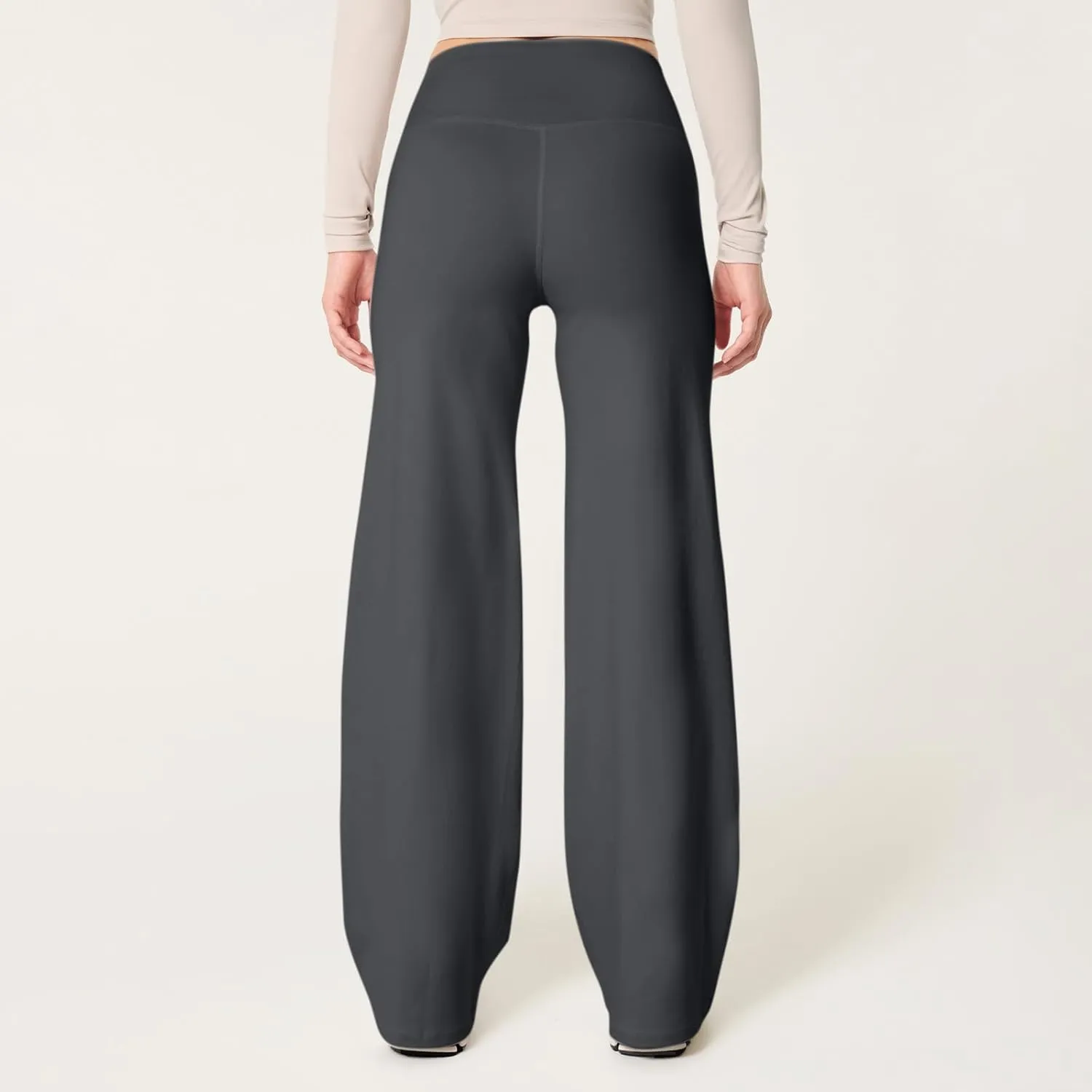 Wide Leg Yoga Pants for Women Casual Comfy High Waisted Stretch Pants Tummy Control Baggy Athletic Workout Pants