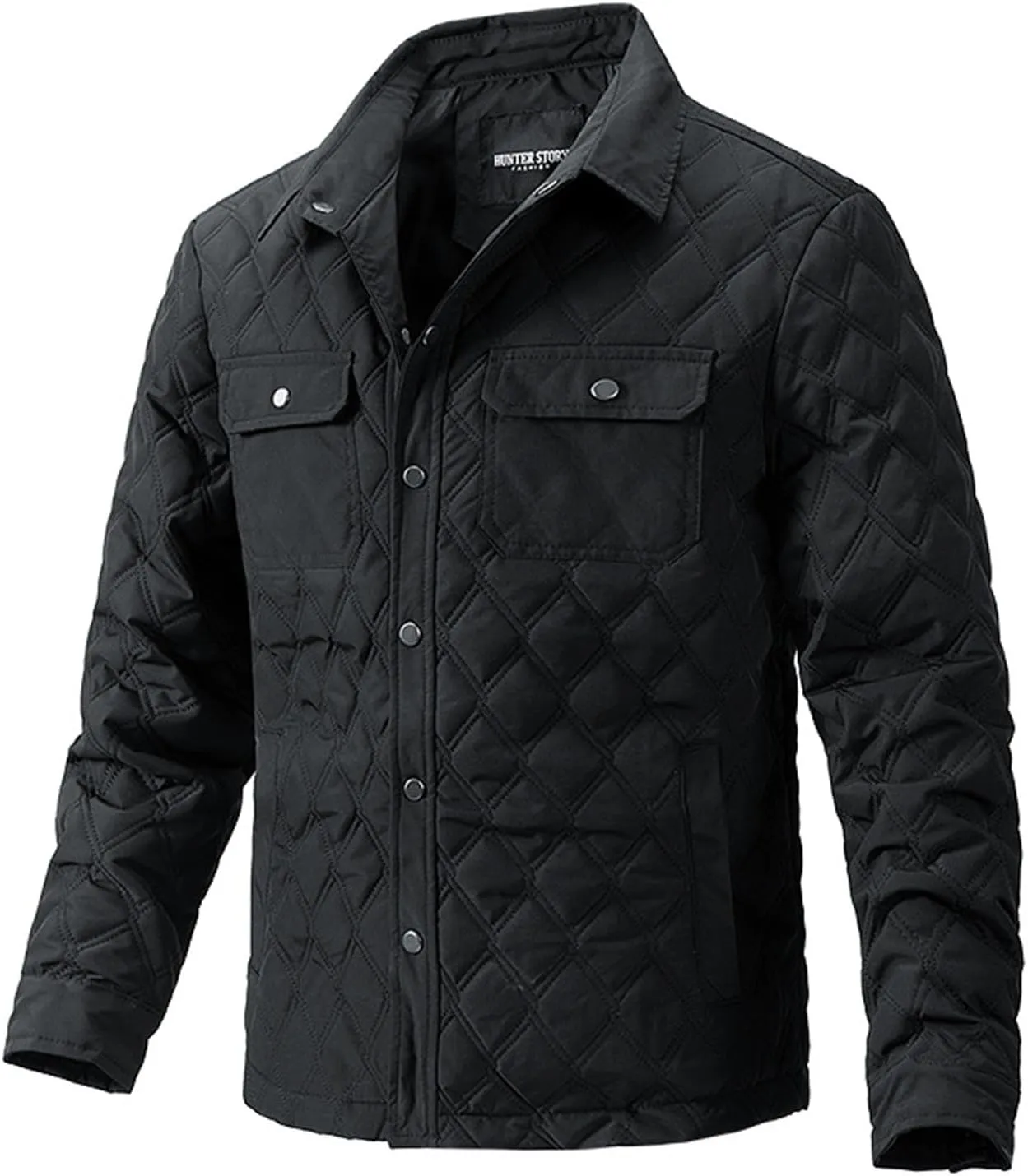 Winter Jackets for Men Puffer Jackets Lightweight Quilted Jackets Slim Fit Casual Long Sleeve Insulation Warm Jackets