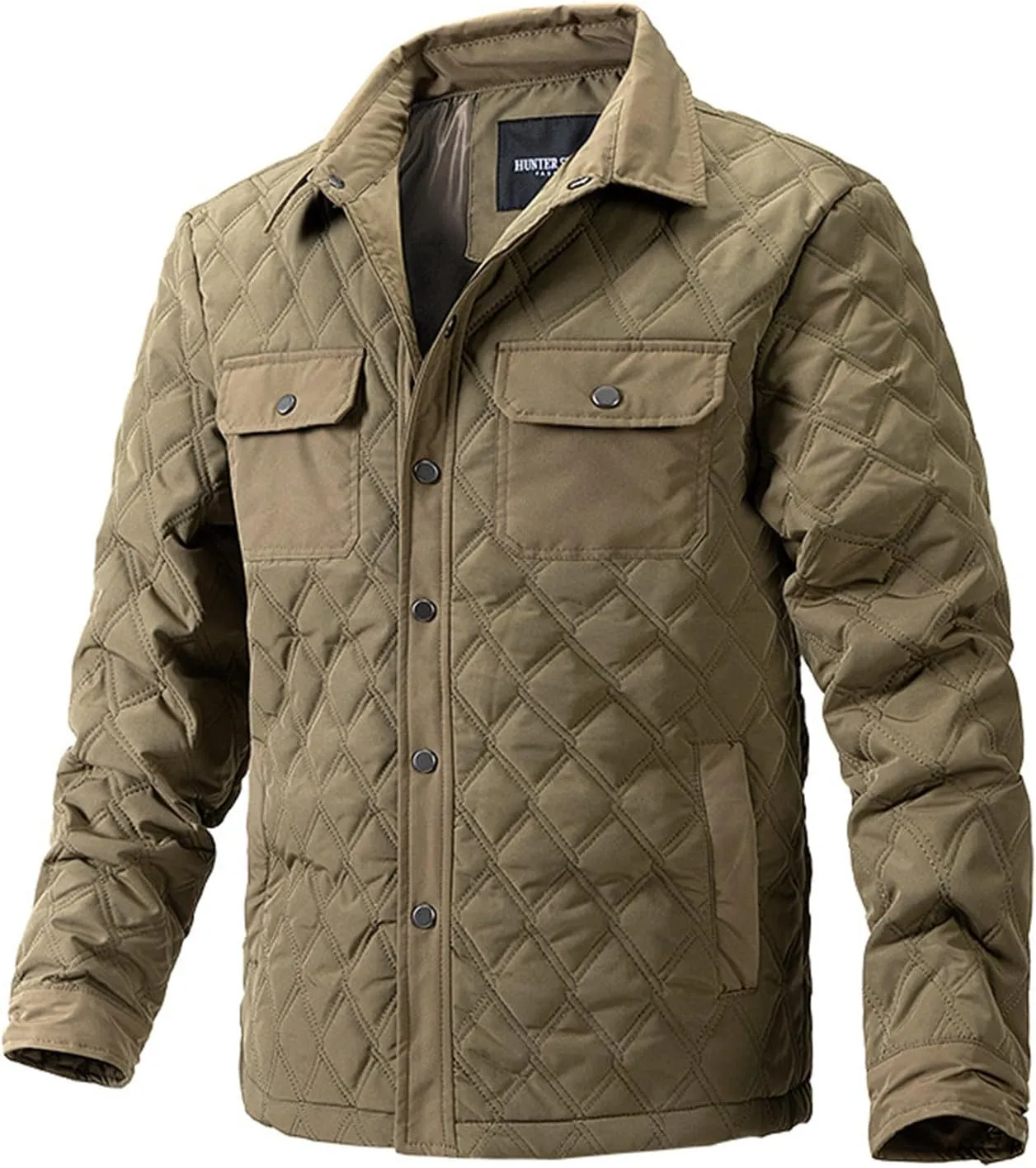 Winter Jackets for Men Puffer Jackets Lightweight Quilted Jackets Slim Fit Casual Long Sleeve Insulation Warm Jackets