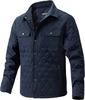 Winter Jackets for Men Puffer Jackets Lightweight Quilted Jackets Slim Fit Casual Long Sleeve Insulation Warm Jackets