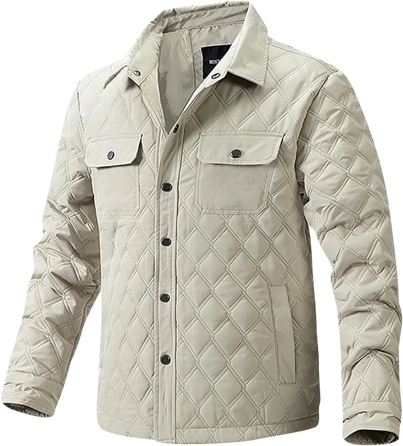 Winter Jackets for Men Puffer Jackets Lightweight Quilted Jackets Slim Fit Casual Long Sleeve Insulation Warm Jackets