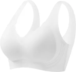 Wireless Bras for Women Support and Lift Seamless Bras for Women No Underwire Smooth Push Up Bralettes Full Coverage Everyday Bra V Neck Support T Shirt Bra Bra Packs for Women