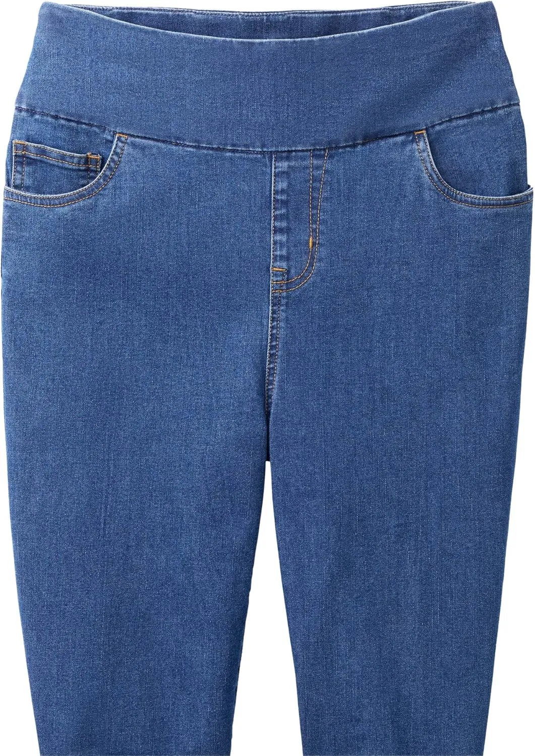 Woman Within Women's Plus Size Flex-Fit Pull-On Denim Capri