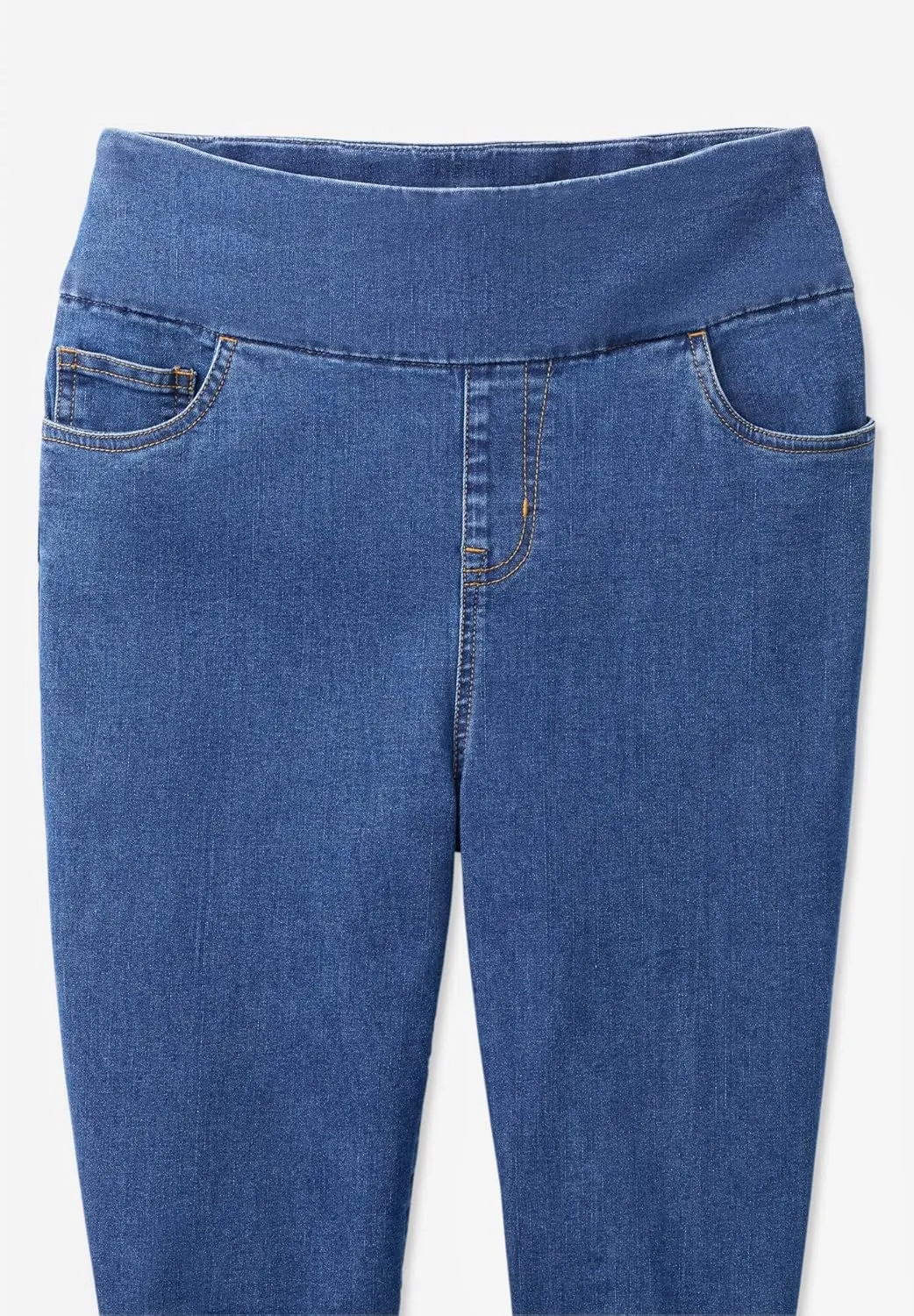 Woman Within Women's Plus Size Flex-Fit Pull-On Denim Capri