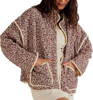 Women Y2k Quilted Jackets Floral Lightweight Puffer Jackets Open Front Cropped Jackets Fashion Winter Coats