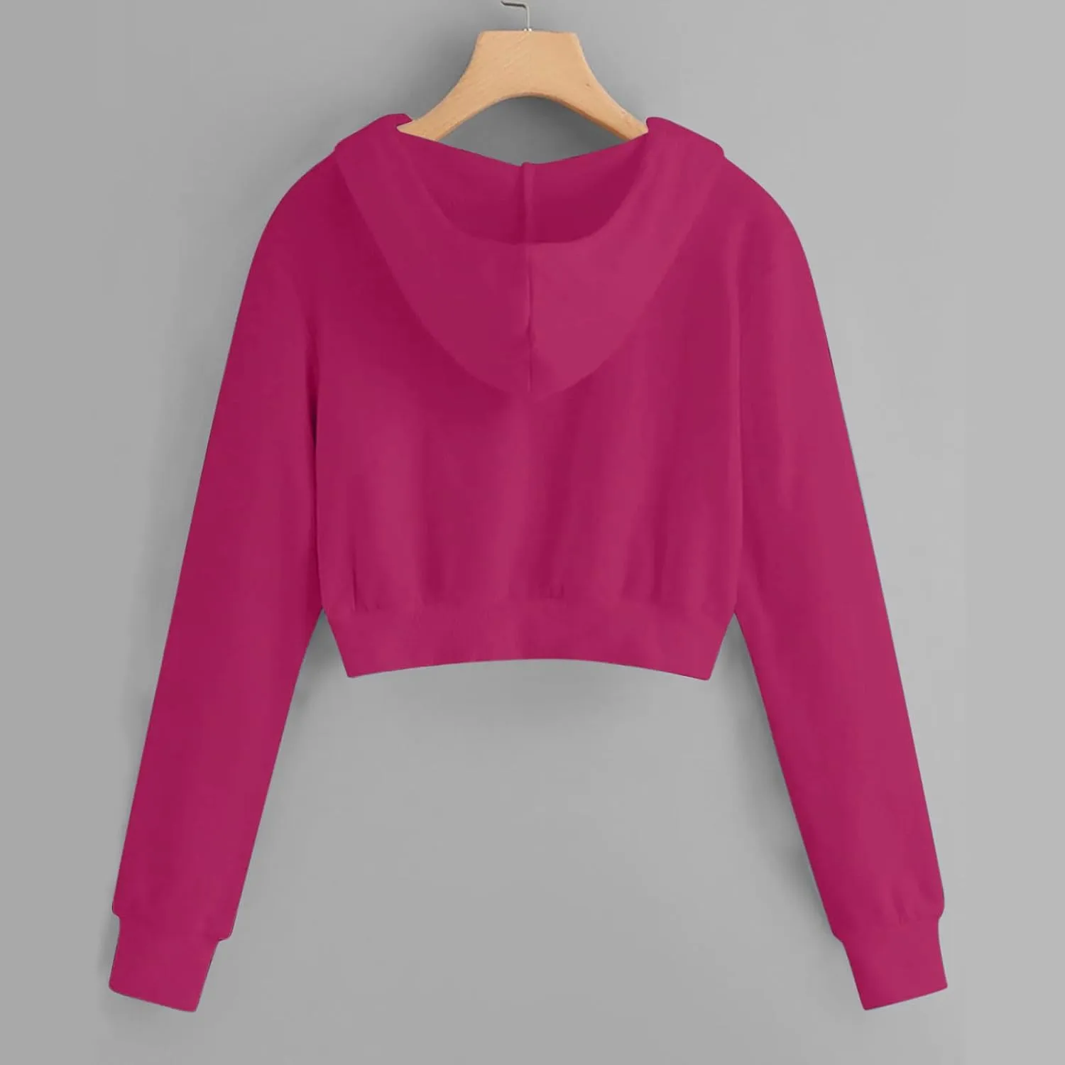 Women Zip up Cropped Hoodies Long Sleeve Crop Tops Y2k Trendy Jackets Sweatshirts Teen Girl Casual Cute Clothing 2025